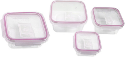 

Velgo - 100 ml, 300 ml, 500 ml, 800 ml Plastic Grocery Container(Pack of 4, Pink)
