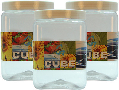 4% OFF on GPET Cube Pet Container - Set of 3 - 2000 ml Plastic Grocery Container(Pack of 3, White) 4% OFF on GPET Cube Pet Container - Set of 3 - 2000 ml Plastic Grocery Container(Pack of 3, White)