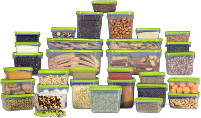 

All Time - 125 ml, 250 ml, 400 ml, 600 ml, 750 ml, 1800 ml Plastic Grocery Container(Pack of 31, Green)