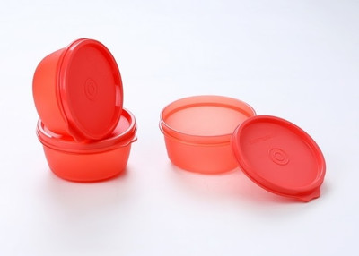 Signoraware Plastic Fridge Container  - 200 ml(Pack of 3, Red)