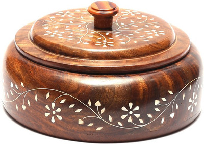 

Craftatoz - 800 ml Wood Spice Container(Brown)