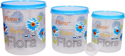 

Nayasa - 5200 ml, 7600 ml, 11800 ml Plastic Grocery Container(Pack of 3, Blue)