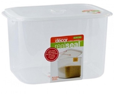 

Decor Realseal Tall Oblong 8.0 L - 8000 ml Plastic Grocery Container(Clear)