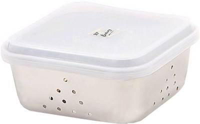 

JVL Square Freeze Bowl - 700 ml Plastic, Steel Food Storage(Silver)