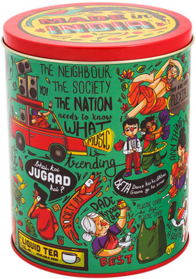 

Chumbak Made In India Green Round Tin - 200 ml Aluminium Grocery Container(Multicolor)