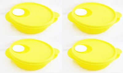 

Tupperware - 400 ml Plastic Grocery Container(Pack of 4, Yellow)