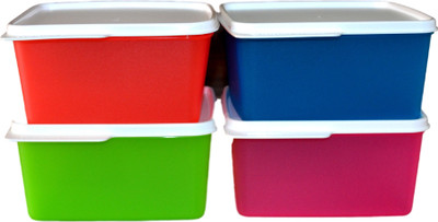 

Tupperware Keep Tab (Set of 4) Containers - 1200 ml Plastic Grocery Container(Pack of 4, Multicolor)