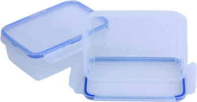 

Homeish Lock & Seal Rectangle Container Set of 2 (800ml,800ml) - 800 ml, 800 ml Polypropylene Grocery Container(Pack of 2, Blue)