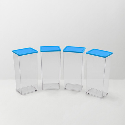

Disha Marketing - 1.225 L Plastic Grocery Container(Pack of 4, Clear)