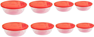

velgo - 1380 ml Plastic Grocery Container(Pack of 8, Red)