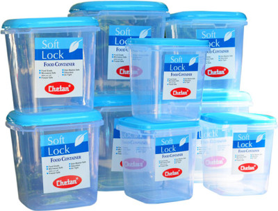 

Chetan 9 pc - 3000 ml, 2000 ml, 1250 ml Plastic Grocery Container(Pack of 9, Blue)