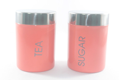 

Clobber CAN_RED_9_2 - 250 ml Steel Tea Coffee & Sugar Container(Pack of 2, Red)
