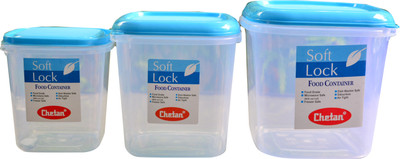 

Chetan 3 Pc SoftLock Kitchen Storage Containers (Assorted) - 3000 ml, 2000 ml, 1250 ml Plastic Grocery Container(Pack of 3, Clear)