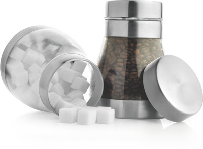 

JVL - 800 ml, 800 ml Steel Spice Container, Tea Coffee & Sugar Container(Pack of 2, Silver)