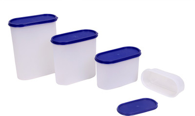 

Tallboy Mahaware Space Saver Container 4pc Set (600-2400) - 2400 ml Plastic Grocery Container(Pack of 4, White)