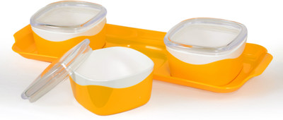 

Nayasa - 500 ml, 500 ml, 500 ml Plastic Tea Coffee & Sugar Container, Pickle Container & Salt Pepper Container(Pack of 4, Yellow)