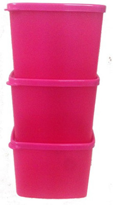 Tupperware - 800 ml Plastic Grocery Container(Pack of 3, Pink)