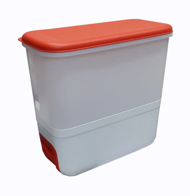 

Tupperware - 10000 ml Plastic Grocery Container(Red, White)