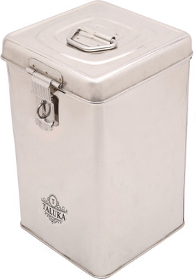 

Taluka ( 6" x 10" inches ) Pure Stainless Steel Made Square Canister Kitchen Storage Capacity 3000 ml Weight 770 Grams - 3000 ml Steel Grocery Container(Silver)