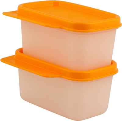 

Tupperware Keep Top Set Pack of 2( white and yellow) - 190 ml PP (Polypropylene) Grocery Container(Pack of 2, Yellow)
