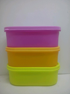 Nayasa - 600 ml Polypropylene Food Storage(Pack of 3, Orange, Pink, Green) Nayasa - 600 ml Polypropylene Food Storage(Pack of 3, Orange, Pink, Green)