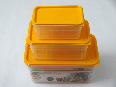 

Bager - 2 L PP (Polypropylene) Grocery Container(Pack of 3, Orange)