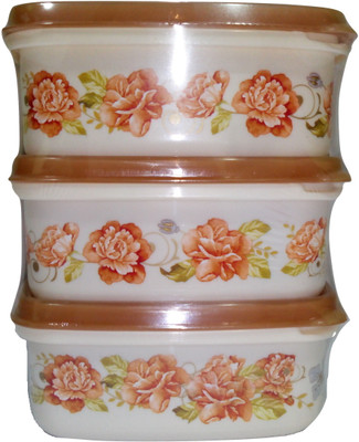 

Nayasa Easy DLX - 650 ml PP (Polypropylene) Grocery Container(Pack of 3, Brown, White)