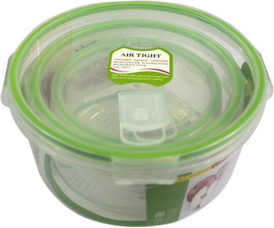 

Velgo - 250 ml, 500 ml, 830 ml Plastic Grocery Container(Pack of 3, Green)
