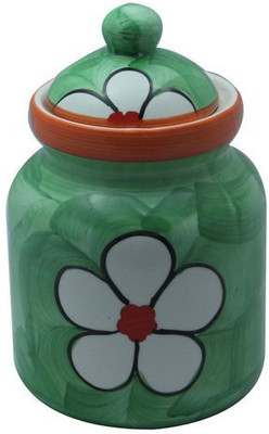 

Sunshine Attractive Jar/Barni & Multi purpose Container In Royal Green And White - 3000 ml Stoneware Grocery Container(Multicolor)