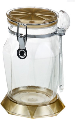 

Tuelip Diamond Shape Designed Airtight Canister - 1250 ml Polypropylene Grocery Container(Clear)