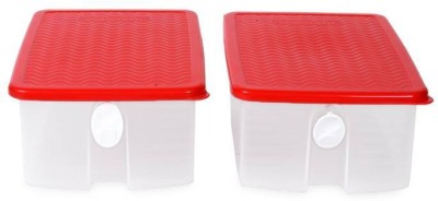 Signoraware Plastic Food Storage  - 1.8 L(Pack of 2, Red)