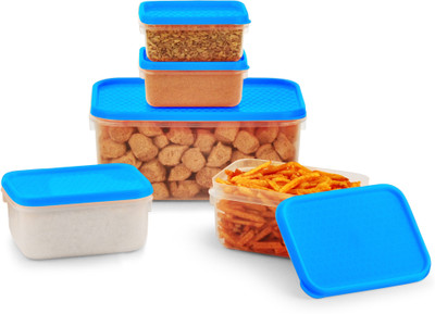 

All Time Polka - 125 ml, 250 ml, 1000 ml Plastic Food Storage(Pack of 5, Blue)