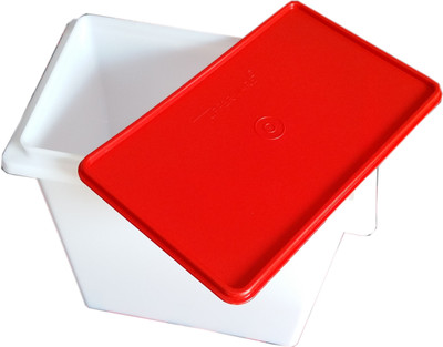 

Tupperware - 10 L PP (Polypropylene) Grocery Container(Red, White)