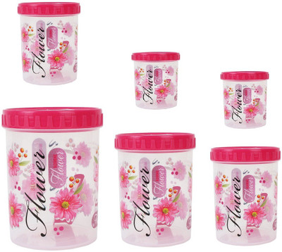 

Stylobby - 1000 ml, 1500 ml, 2000 ml, 500 ml, 250 ml, 250 ml Polypropylene Grocery Container(Pack of 6, Red)