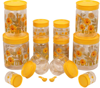 

Tallboy - 250 ml, 500 ml, 1000 ml, 1500 ml Plastic Grocery Container(Pack of 12, Yellow)