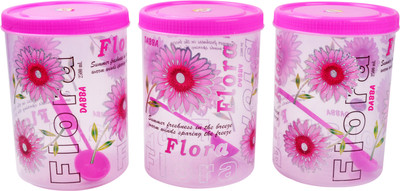 NP - 2500 ml Plastic Grocery Container(Pack of 3, Pink)