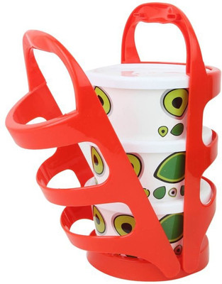 

Color Home - 300 ml Plastic Grocery Container(Pack of 3, Red)