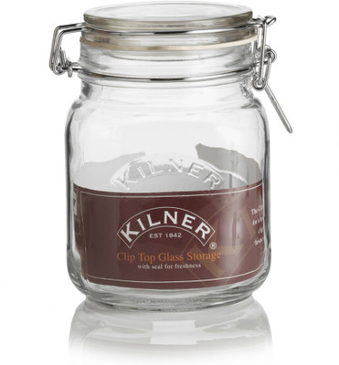 Kilner Cliptop Jar-Square - 1000 ml Glass Grocery Container(Clear)
