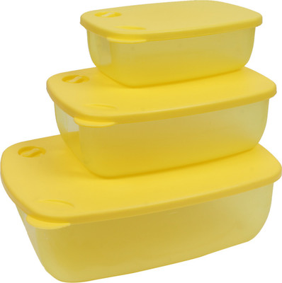 

Sukhson - 700 ml, 1500 ml, 2700 ml PP (Polypropylene) Grocery Container(Pack of 3, Yellow)