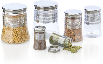 

Steelo 6 Pieces PET - Belly - 2000 ml, 300 ml, 900 ml Plastic Food Storage(Pack of 6, Clear)