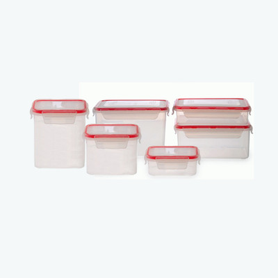

Incrizma - 2400 ml Plastic Grocery Container(Pack of 6, Clear)