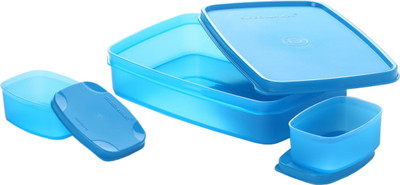 Signoraware Compact Lunch Box - 100 ml, 850 ml Plastic Fridge Container(Pack of 3, Blue)
