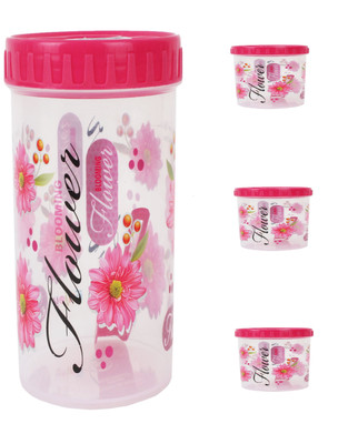 

Stylobby - 2000 ml, 250 ml, 250 ml, 250 ml Polypropylene Grocery Container(Pack of 4, Red)