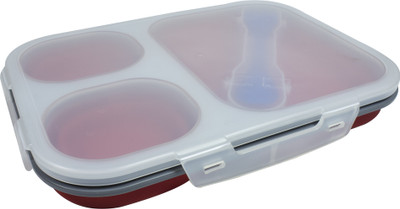 Polo Lifetime Expandable Silicone - 1300 ml Silicone Grocery Container(Red)