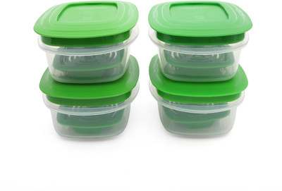 26% OFF on Cuttingedge Specialized Refrigerator Storage Airtight Containers (Non Air-Tight) - Veggie Fresh Series with FreshVent Produce Saver Technology - 600 ml Polypropylene Grocery Container Set for |Rice | Dal | Atta | Flour|Cereals |Pulses |Snacks (Pack of 6, Green) - 600 ml Polypropylene Grocery Contai