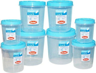 

Chetan 8 Pc Twist - 3000 ml Plastic Grocery Container(Pack of 8, Clear)
