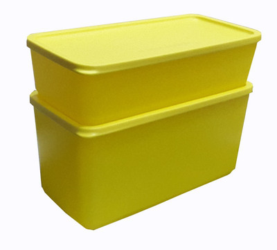

Tupperware - 3100 ml, 1400 ml Plastic Grocery Container(Pack of 2, Yellow)
