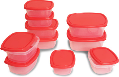 

Flipkart SmartBuy 10 Piece Refrigerator Storage Containers(Pack of 10, Red)