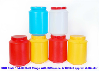 

Herware Shelf Range 104 - 20 - 6000 ml Plastic Grocery Container(Pack of 6, Multicolor)