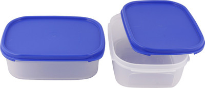 

Tupperware 2 container - 850 ml, 850 ml Plastic Grocery Container(Pack of 2, White, Blue), Blue;white